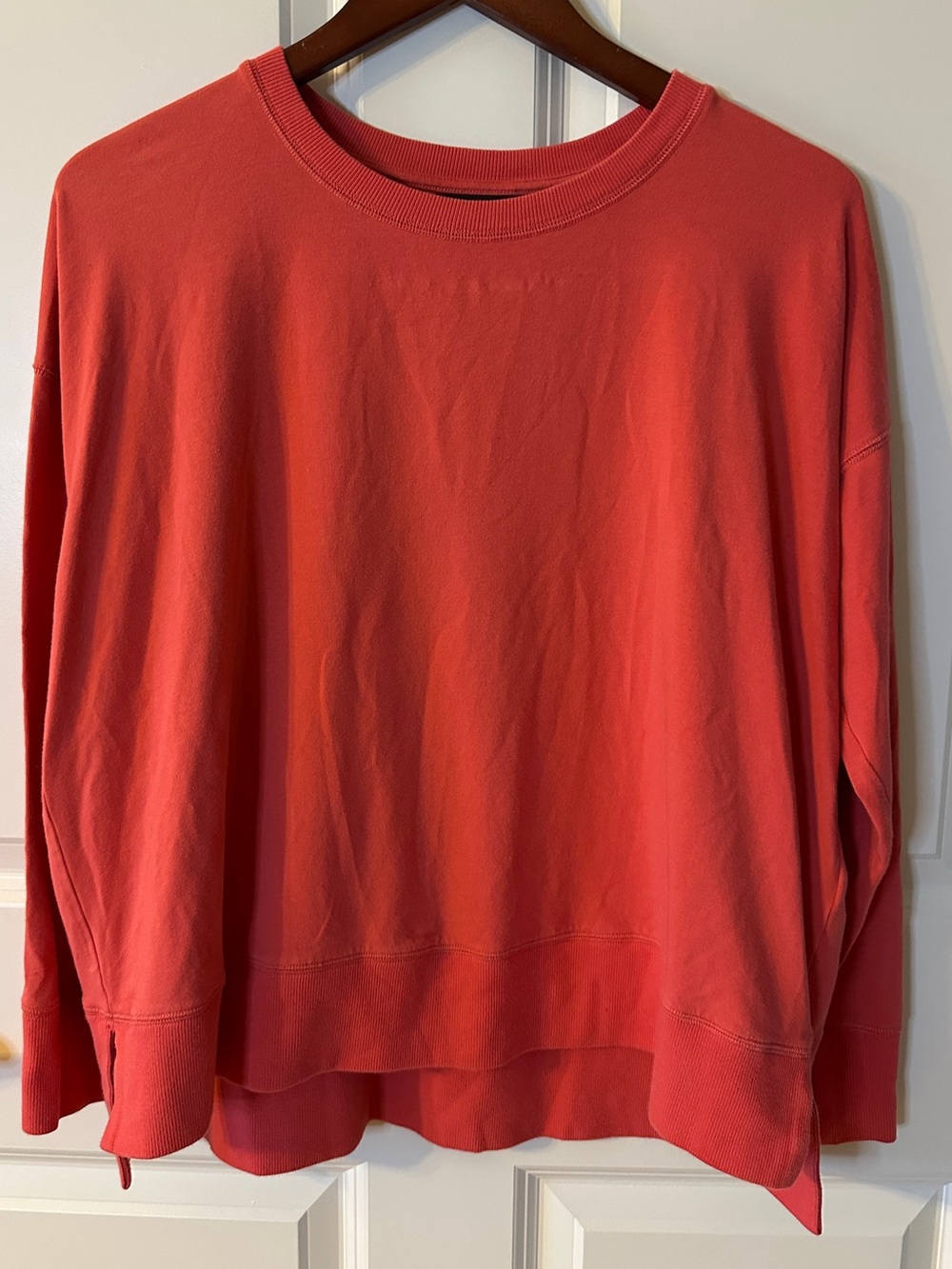 Eileen Fisher Organic Cotton Boxy Sweatshirt High Low Oversized Lagenlook